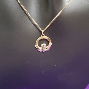 10k gold pendant & necklace